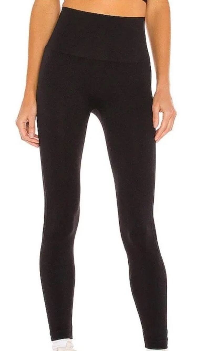 SPANX Look At Me Now Seamless Leggings Black Size Medium